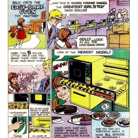 Kenner Easy Bake Oven Vintage 1972 Kitchen Toy Cookbook Pan Works Yellow 70s Fun - Picture 13 of 16